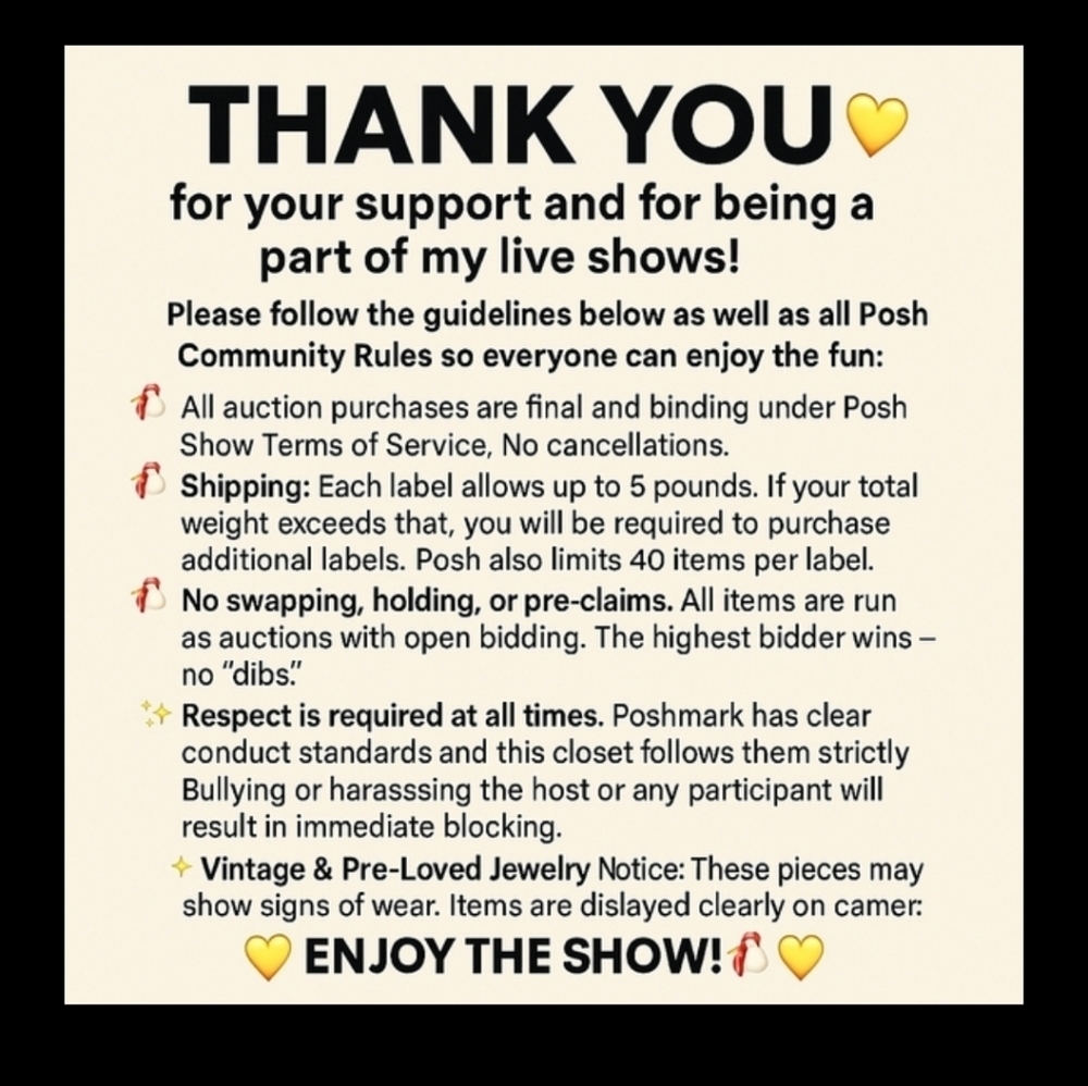 🐓APRILSPLACE LIVE SHOW RULES - COME JOIN THE SHOWS🐓